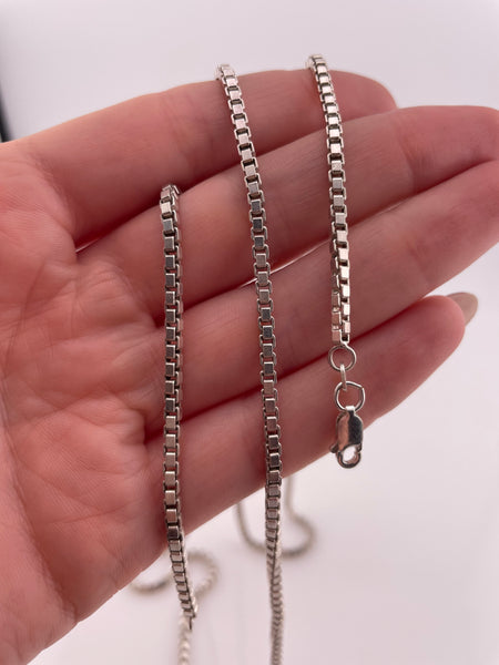 sterling silver long 36" 2.4mm box chain necklace