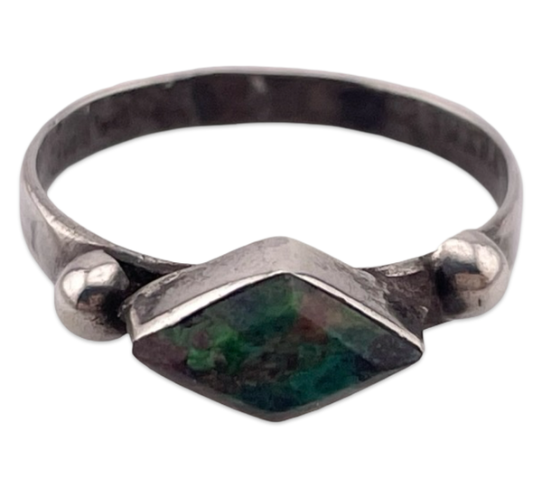 size 6.5 sterling silver chrysocolla ring