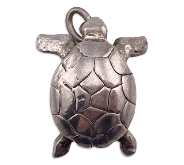 sterling silver sea turtle pendant