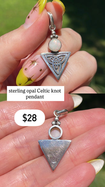 RESERVED PRIVATE LISTING -- sterling silver opal pendant C26