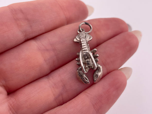 sterling silver lobster pendant