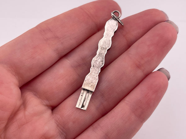 sterling silver turquoise jet inlay pendant