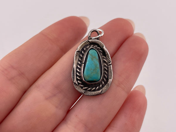 sterling silver turquoise pendant