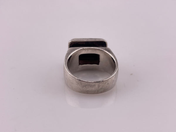 size 8 sterling silver chunky lapis ring