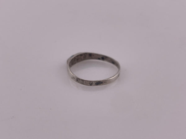 size 2.25 sterling silver blue resin midi ring