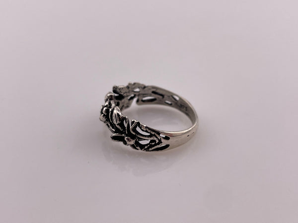 sterling silver flower ring - choose size