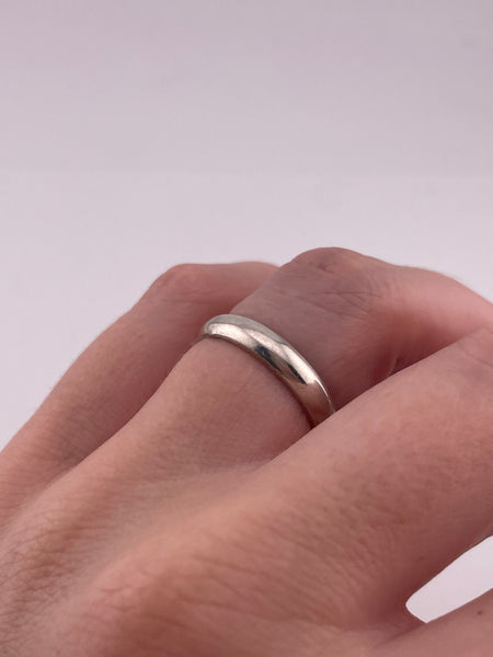 size 7 Sterling silver Mexican plain simple band ring