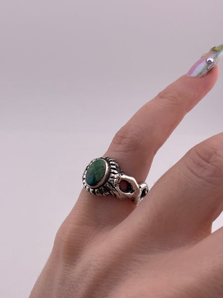 size 5.5 sterling silver turquoise ring