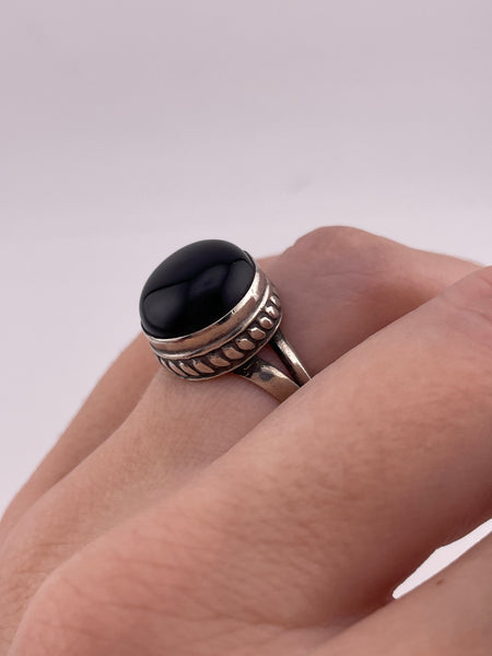 size 6.25 sterling silver onyx ring