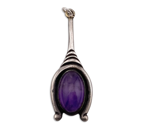 sterling silver amethyst pendant