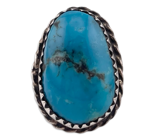 size 2.5 sterling silver turquoise ring