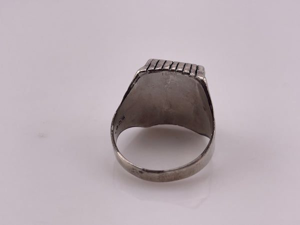 size 11 sterling silver multi-stone inlay ring