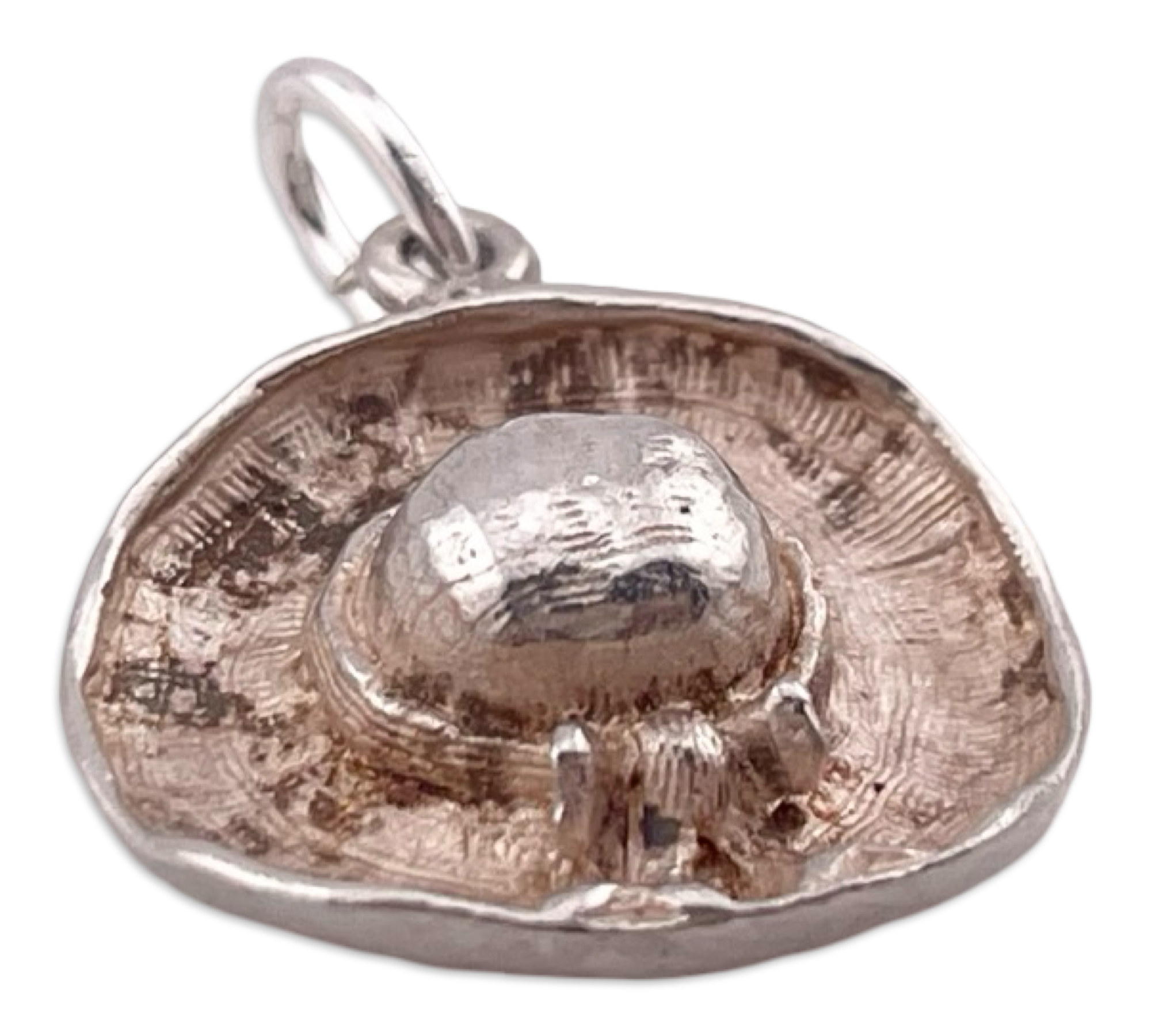 sterling silver gardening sun hat pendant