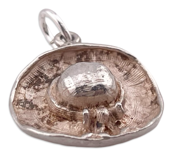 sterling silver gardening sun hat pendant