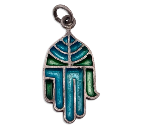 sterling silver hamsa hand pendant