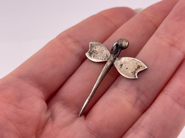 sterling silver dragonfly pendant