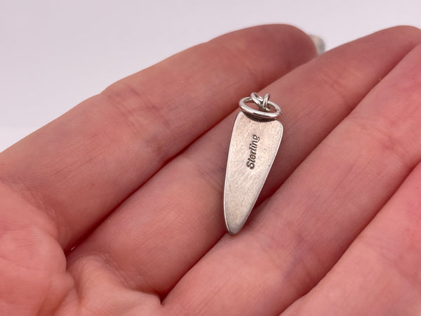sterling silver lab opal pendant