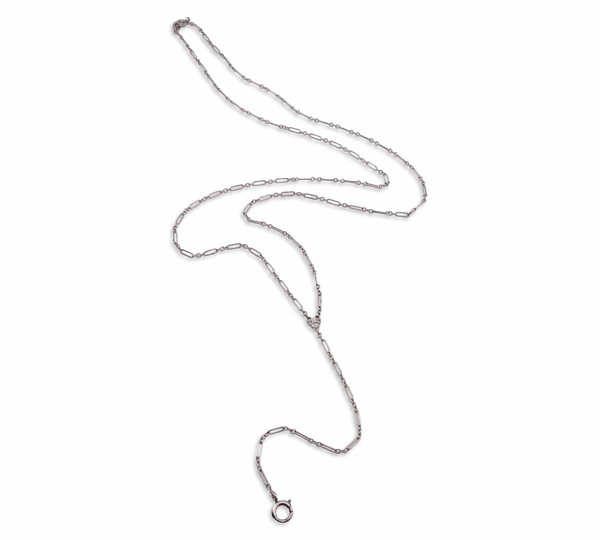 sterling silver Art Deco lorgnette lariat necklace