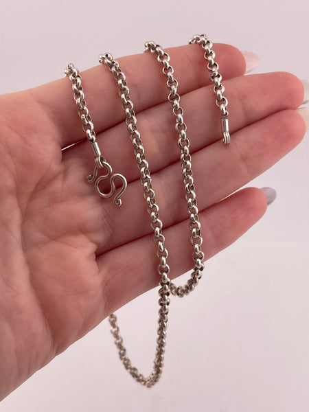 sterling silver 23 1/2" rolo chain necklace