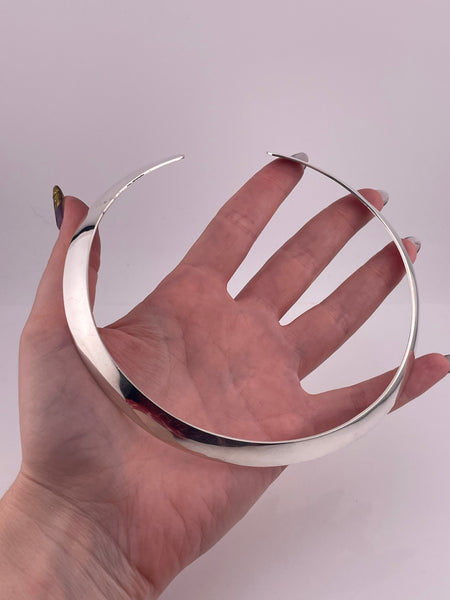 sterling silver torque collar necklace