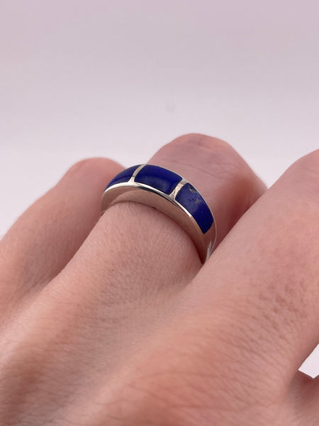 size 6 sterling silver lapis ring