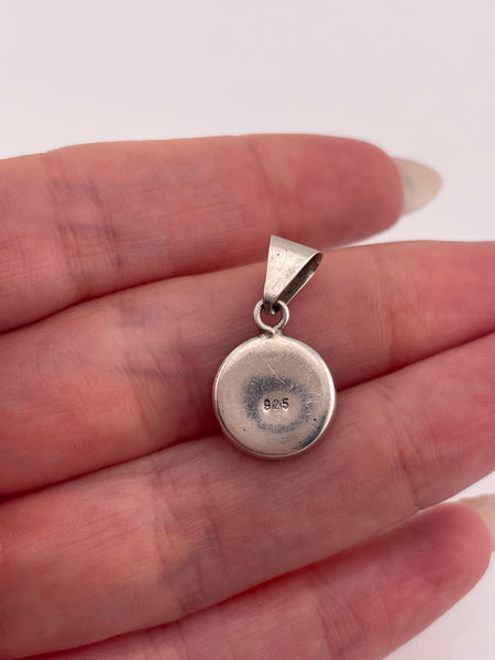 sterling silver wampum pendant