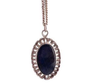 sterling silver 23-1/2" labradorite necklace