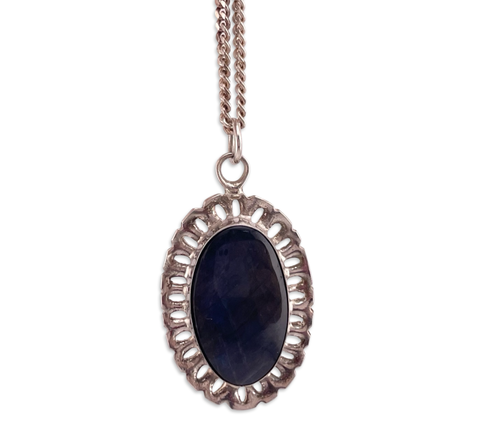 sterling silver 23-1/2" labradorite necklace