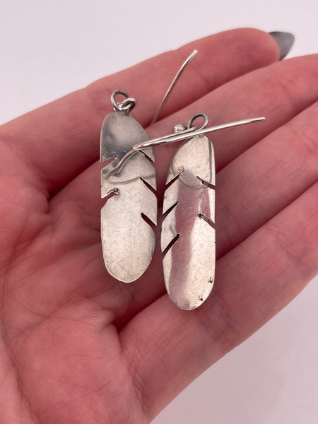 sterling silver turquoise onyx coral feather hook dangle earrings