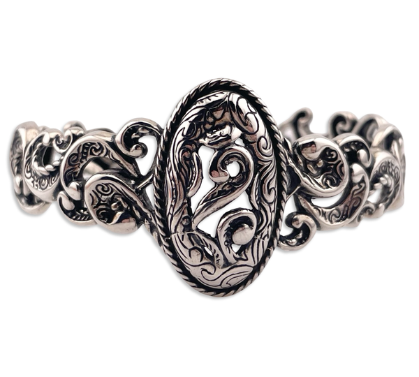 sterling silver Carolyn Pollack stoneless cuff bracelet