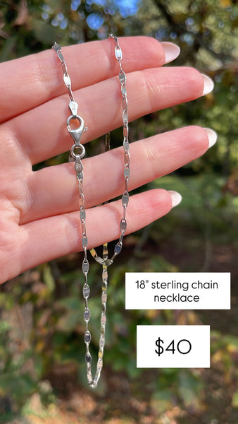 RESERVED PRIVATE LISTING -- sterling silver chain necklace A12