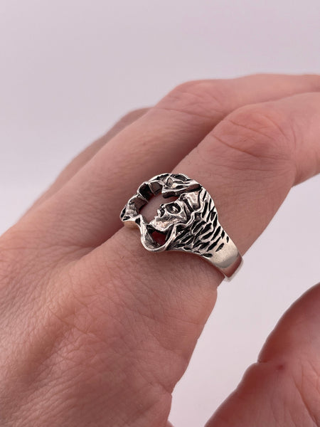 size 8.75 sterling silver face ring