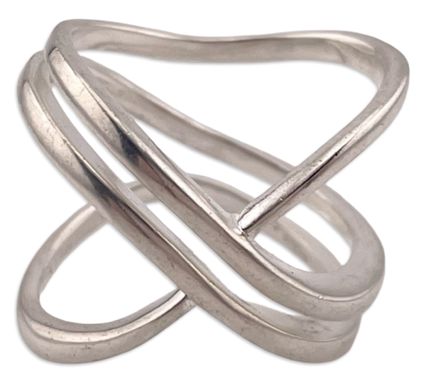 size 7.25 sterling silver cut-out ring
