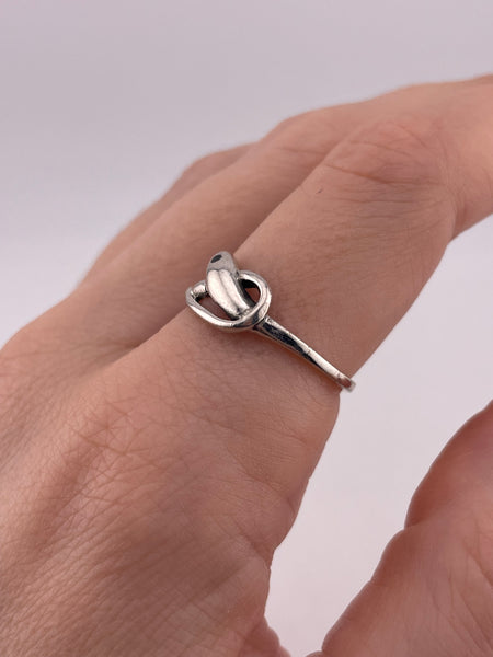 size 9.25 sterling silver snake black resin dot ring