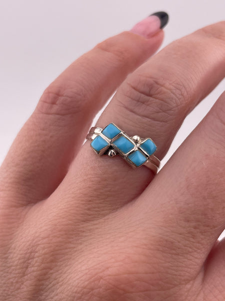 size 7.5 sterling silver turquoise ring