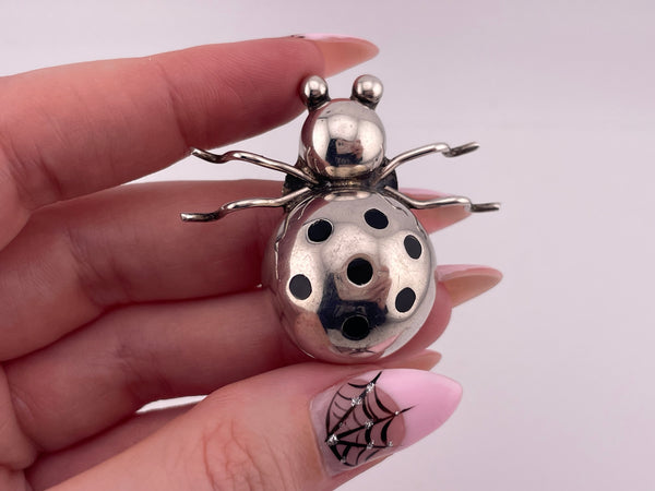 sterling silver Mexican spider brooch pin