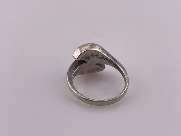size 6 sterling silver opal simulant ring