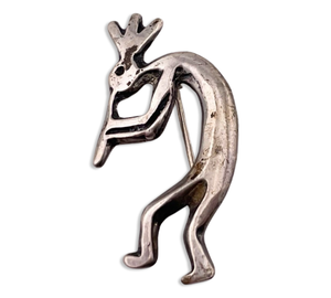 sterling silver Kokopelli brooch pin