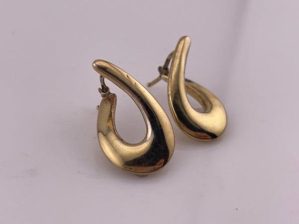 sterling silver gold plated U shaped earrings **AS IS**
