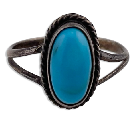 size 7.75 sterling silver turquoise ring