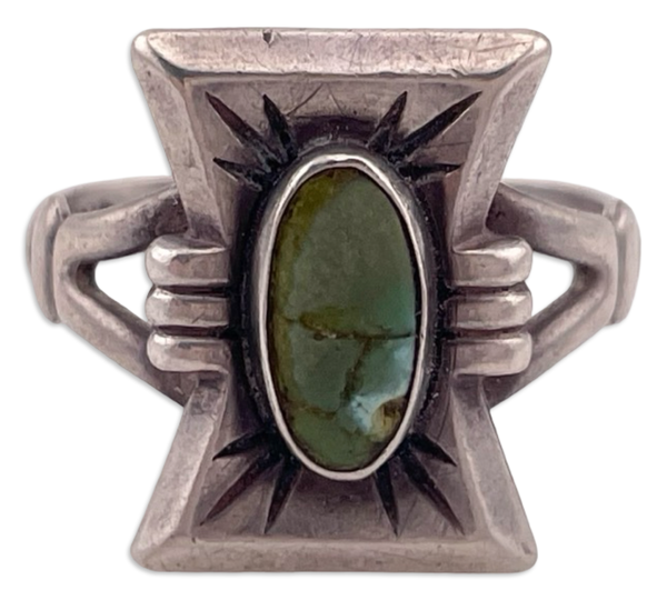 size 6.5 sterling silver turquoise ring **AS IS**