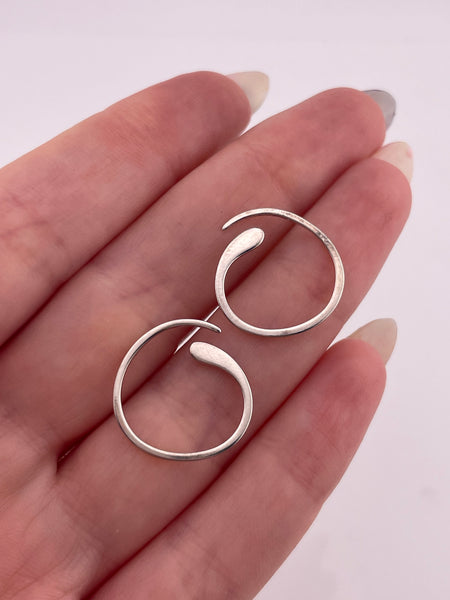 sterling silver Boma small threader earrings