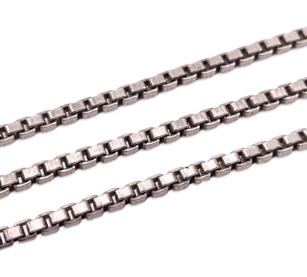 sterling silver 20-1/4" box chain necklace