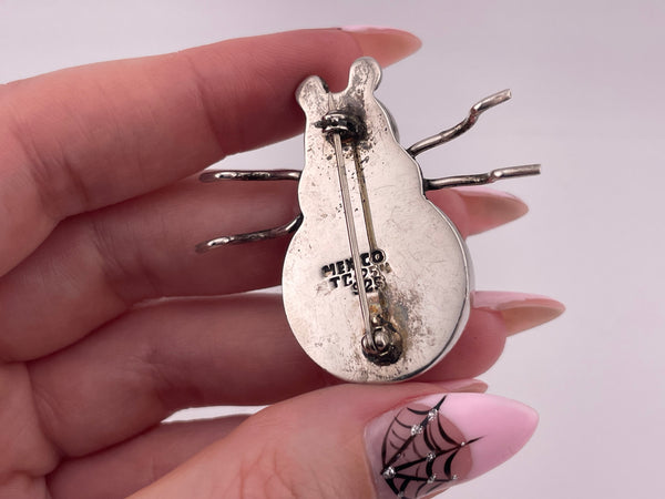 sterling silver Mexican spider brooch pin