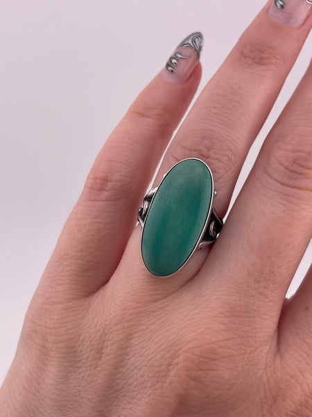 size 6.25 sterling silver turquoise scroll band ring