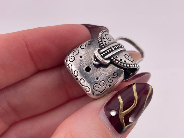 sterling silver mini purse compartment pendant ***opens***