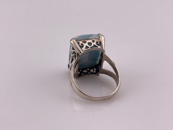 size 6.5 sterling silver larimar ring
