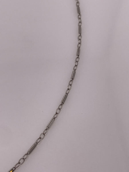 14k white gold 20 1/2" 1.15mm chain link necklace
