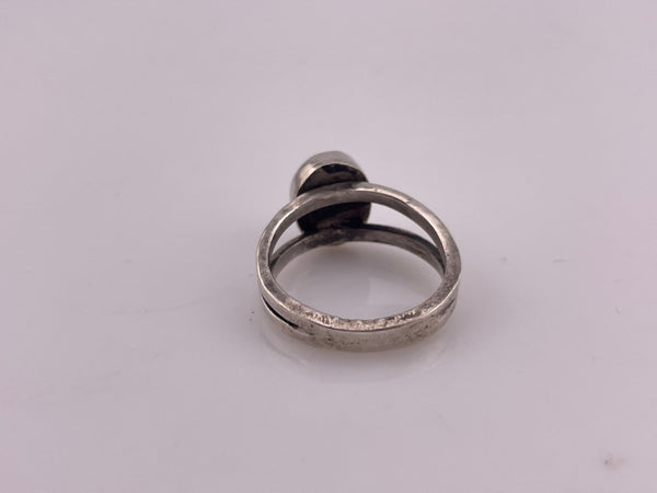 size 7.25 sterling silver green aventurine ring