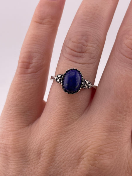 size 7 sterling silver lapis ring